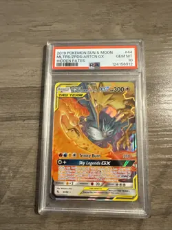 Pokemon Sun & Moon Hidden Fates Moltres Zapdos Articuno GX 44/68 PSA 10 Gem Mint - Image 1