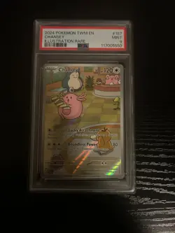 PSA 9 MINT Chansey 187/167 Sv06: Twilight Masquerade IR - Image 1