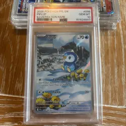PSA 10 Gem Mint Piplup #098/094 Phantasmal Flames 2025 - Image 1
