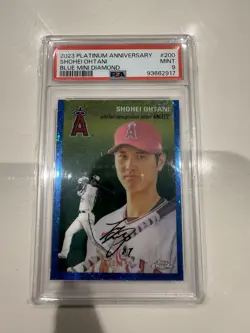 2023 TOPPS CHROME PLATINUM ANNIVERSARY #200 SHOHEI OHTANI 133/199 PSA 9 - Image 1