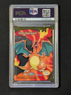 2000 TOPPS POKEMON TV ANIMATION CLEAR CARDS PC3 CHARIZARD PSA 10 - Image 2