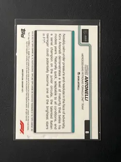 2025 Topps Chrome F1 Kimi Antonelli RC Black and White Laser Refractor #8 OP76 - Image 2