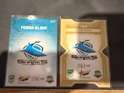 2026 Select NRL League Heroes Cronulla Sharks - 2x cards (Nikora, Fonua-blake) - Image 2