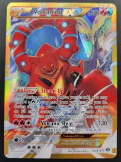 Volcanion EX 115/114 XY Steam Siege Secret Rare Full Art Holo LP - Image 1