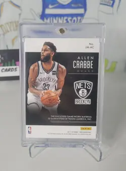 2018 Noir Jumbo Materials Nike Patch Allen Crabbe Brooklyn Nets One Of One /1 - Image 2