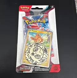 Pokemon TCG Obsidian Flames 1-Pack Blister Booster Pack 10 Cards Pawmi Promo - Image 1