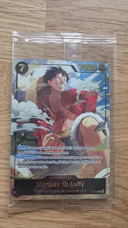 Carte Promo One Piece TCG - Monkey D. Luffy P-075 (VF) - Sous blister - Image 1