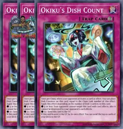 Yugioh 3x Okiku's Dish Count DOOD-EN080 Common 1st Ed NM - Image 1
