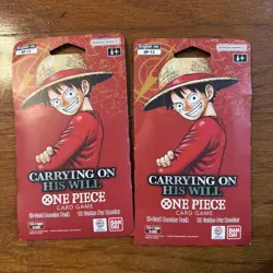 2x One Piece TCG OP-13 Carrying On His Will Sleeved Booster Packs English Sealed - Image 1