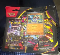 Pokemon TCG Mega Evolution Pitch Black 3-Pack Blister Binacle Promo English - Image 1