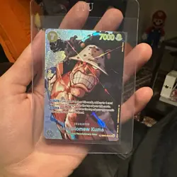 Bandai One Piece Card Game Bartholomew Kuma EB02-054 SR Alt Art Holo 7000 OP16 - Image 1
