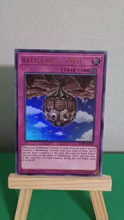 2019 Yugioh Battlewasp- Nest Trap Card BLHR-EN042 Ultra Rare Hero's Revenge - Image 1