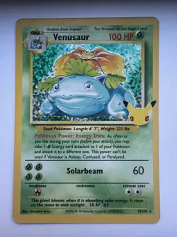 Pokemon Venusaur 15/102 Holo Celebrations 25th Anniversary Pokemon Card TCG NM - Image 1