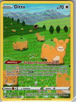 Ditto GG22/GG70 SWSH: Crown Zenith: Galarian Gallery - Pokemon Card - NM - Image 1