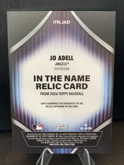 Jo Adell 1/1 Memorabilia Card #IT 1-JAD 2026 Topps Series Two Angels MEM - Image 3