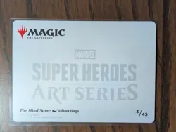 MTG The Mind Stone Art Card Gold Stamped Marvel Super Heroes NM - Image 2