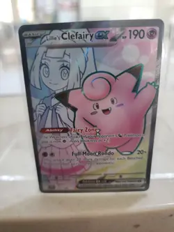 Lillie’s Clefairy ex 173/159 Journey Together Full Art Pokemon Card NM - Image 1