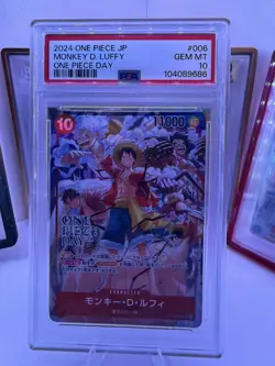 2024 ONE PIECE JAPANESE PROMOS ONE PIECE DAY #006 MONKEY D. LUFFY PSA 10 - Image 3