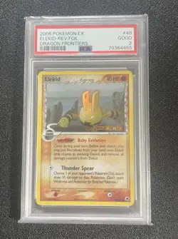 Elekid 48/101 Pokemon EX Dragon Frontiers Stamped Reverse Holo — PSA 2 - Image 1