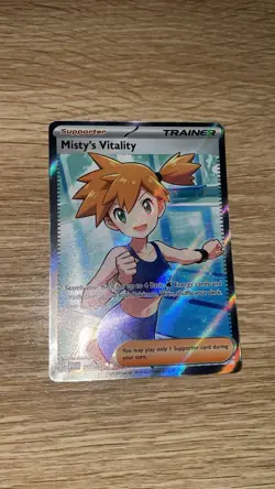 Misty’s Vitality 111/084 Ultra Rare Full Art Holo English Pokemon TCG - Image 3