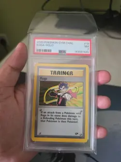 Pokemon Gym Challenge Unlimited 19/132 Holo Rare Koga PSA 7 - Image 1