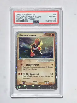 Pokemon Hitmonchan Ex - Holo - 98/109 - PSA 8 - Image 1