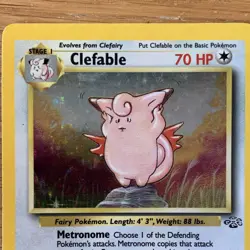 Wizards of the Coast Pokemon TCG Jungle Clefable Holo Rare 1/64 70 HP English - Image 3