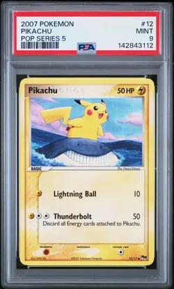 Pikachu 12/17 Pop Series 5 Pokemon PSA 9 - Image 1
