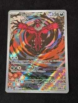 Pokemon TCG S&V Paradox Rift Set: Yveltal 205/182 Illustration Rare Card - NM - Image 1