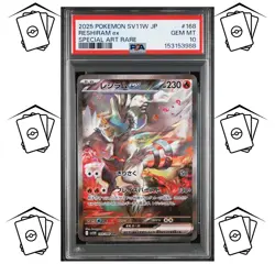 ✨Reshiram 168/086 PSA 10 POKEMON JAPANESE SV11W-WHITE FLARE SAR - Image 1
