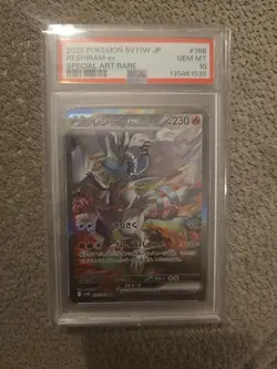 PSA 10 Reshiram ex SAR 168/086 SV11W White Flare - Pokemon Card Japanese 2025 - Image 1