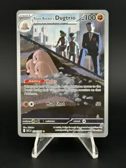 Team Rocket's Dugtrio 239/217 Illustration Rare IR Ascended Heroes Pokemon NM - Image 1