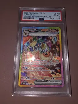2025 POKEMON PRE EN-PRISMATIC EVOLUTIONS #146 FLAREON EX PSA 8 - Image 1