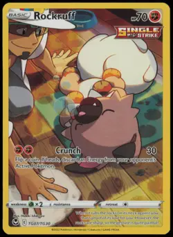 2022 Pokemon Silver Tempest Rockruff TG07/TG30 Holo Trainer Gallery NM - Image 1