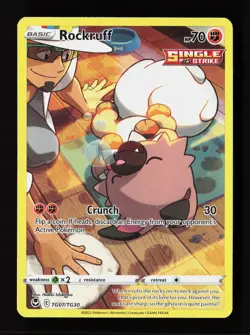 Rockruff TG07/TG30 Holo Silver Tempest Trainer Gallery Pokemon NM - Image 1