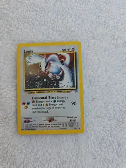 Pokemon TCG Lugia Neo Genesis Holo Rare Card 9/111 Unlimited Edition Vintage - Image 1