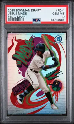 2025 Bowman Draft - Final Draft Jesus Made #FD-4 SSP Case Hit PSA 10 Gem Mint - Image 1