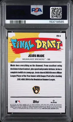 2025 Bowman Draft - Final Draft Jesus Made #FD-4 SSP Case Hit PSA 10 Gem Mint - Image 2