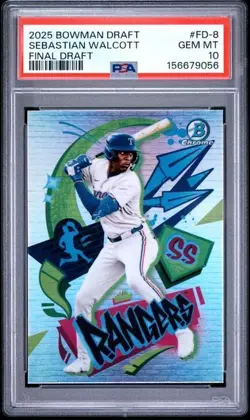 2025 BOWMAN DRAFT FINAL DRAFT #FD-8 SEBASTIAN WALCOTT🔥PSA 10🔥LOW POP🔥 - Image 1