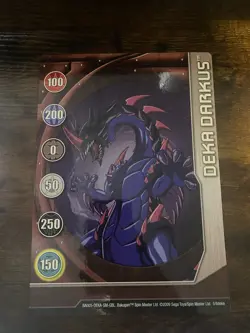 Bakugan Battle Brawlers Deka Darkus Card Deka 5/6 DEKA Giant Card Spin Master - Image 1