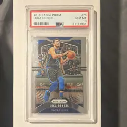 Panini 2019-20 Prizm Luka Doncic #75 Dallas Mavericks Base PSA 10 - Image 1