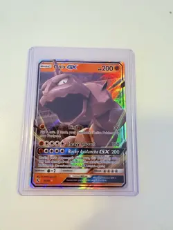 Onix GX 36/68 Rare Holo GX Pokemon TCG Dragon Majesty English 2019 200HP - Image 1