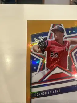 Connor Salerno - 2026 Panini USA Stars & Stripes Auto GOLD 08/10 - Image 3