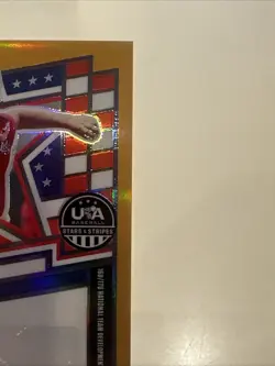 Connor Salerno - 2026 Panini USA Stars & Stripes Auto GOLD 08/10 - Image 4