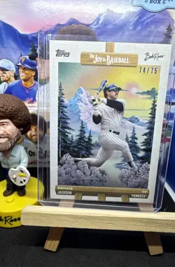 2025 Topps X Bob Ross the Joy of Baseball - Reggie Jackson #61 Easel /75 HOF 🔥 - Image 1