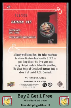 The Joker Patterned Foil Green /399 2026 DC Inspirations #23 - Image 2