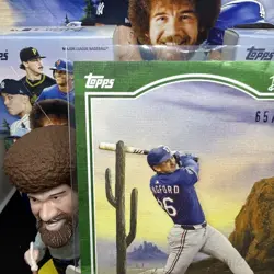 🔥2025 Topps X Bob Ross the Joy of Baseball - Wyatt Langford #37 Sap Green /75 - Image 3
