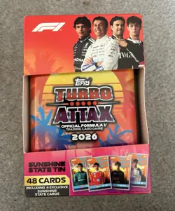 Topps Turbo Attax 2026 Formula 1 Trading Cards Sunshine State Tin - Brand New - Image 1