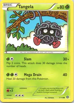 NM - Tangela #1/114 | Common | XY - Steam Siege - Image 1