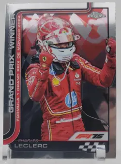 2025 Topps Formula 1 F1 Chrome Charles LeClerc #100 Ferrari Grand Prix Winner - Image 1